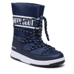 Moon Boot Bottes De Neige Jr Boy Sport Wp 34051300002 D Bleu Marine
